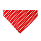 Pet Bandana - "Red Dots" - Bandana for Cat, Small Dog, Little Pet / Wedding, Winter, Fall, Summer / Slide-on Bandana / Over-the-Collar