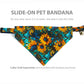 Pet Bandana - "Sunflowers" - Bandana for Cat, Small Dog, Little Pet / Wedding, Winter, Fall, Summer / Slide-on Bandana / Over-the-Collar