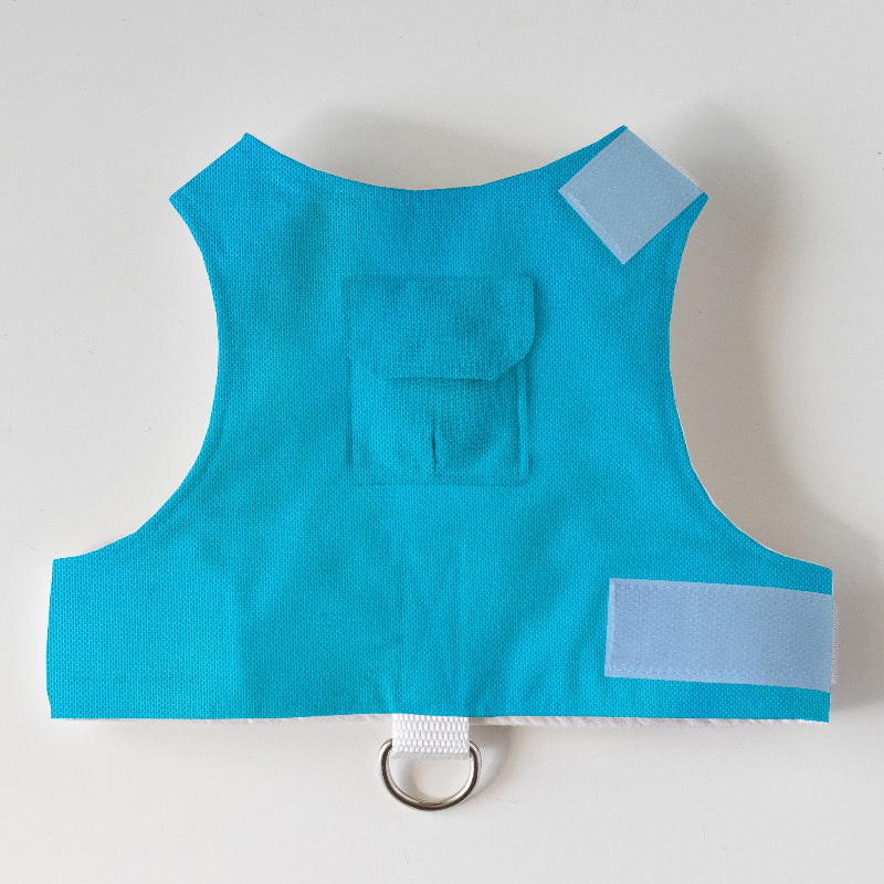 Escape proof cat harness with adjustable velcro straps and leash D-ring, safety harness for cats