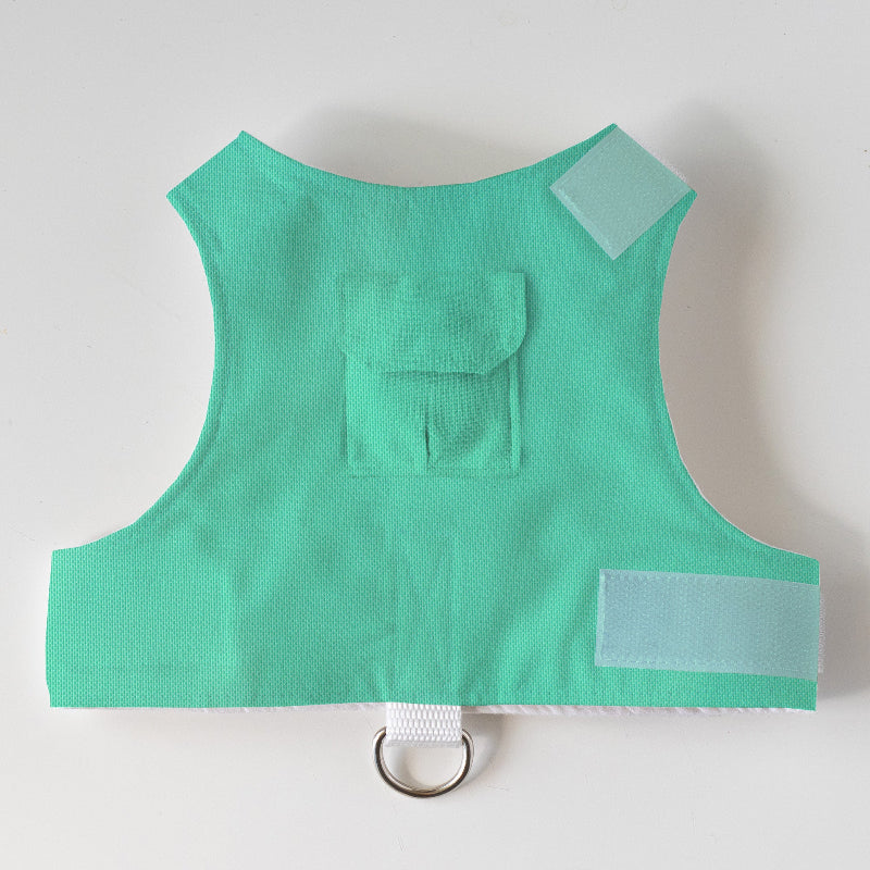 Escape proof cat harness with adjustable velcro straps and leash D-ring, safety harness for cats