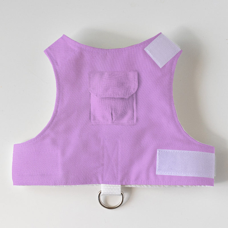 Escape proof cat harness with adjustable velcro straps and leash D-ring, safety harness for cats