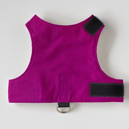 Escape proof cat harness with adjustable velcro straps and leash D-ring, safety harness for cats