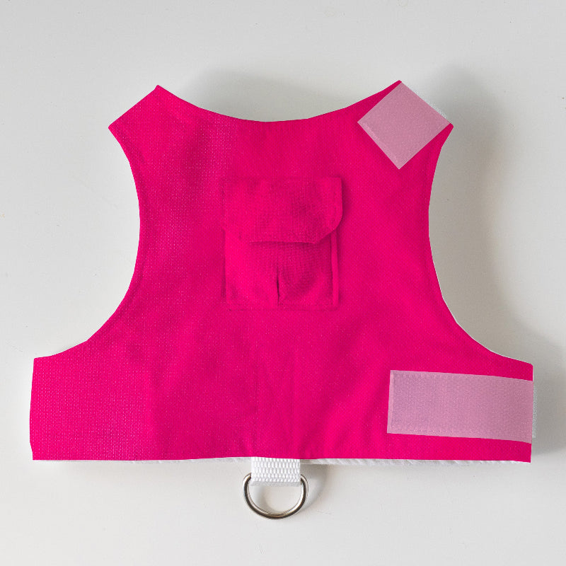 Escape proof cat harness with adjustable velcro straps and leash D-ring, safety harness for cats