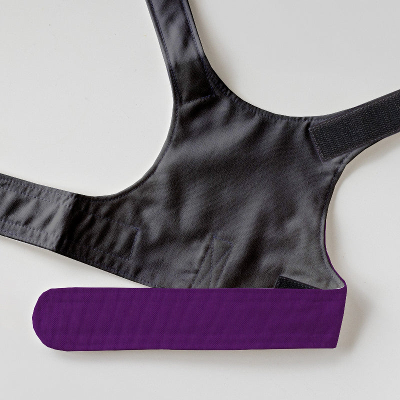 Escape proof purple cat harness with adjustable velcro straps and leash D-ring, safety harness for cats