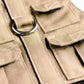 Water repellent Beige Fishing vest. Custom-made Cat Harness with Pockets for GPS-tracker