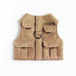 Water repellent Beige Fishing vest. Custom-made Cat Harness with Pockets for GPS-tracker