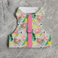 Difficult to escape and safety cat harness. Breathable cotton vest "Flamingo"