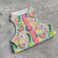 Difficult to escape and safety cat harness. Breathable cotton vest "Flamingo"