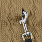 Beige cable-knit sweater for a cat with a high ribbed turtleneck, sleeves