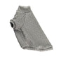Gray cable-knit sweater for a cat with a high ribbed turtleneck, short sleeves