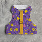 Difficult to escape and safety cat harness. Breathable cotton vest "Violet hearts"