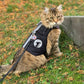 Difficult to escape warm safety quilted cat harness with reflective patches