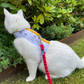 Difficult to escape and safety cat harness. Breathable cotton vest with foxes print