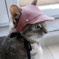 Classic pink hat for cat