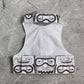 Difficult to escape and safety cat harness. Breathable cotton vest with owls and faces print