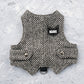 Difficult to escape Black and white Tweed Harness. Personalization is available