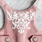 Difficult to escape pink woolen cat harness with white openwork design