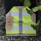 Difficult to escape water-repellent safety cat harness with reflective stripes. Light green